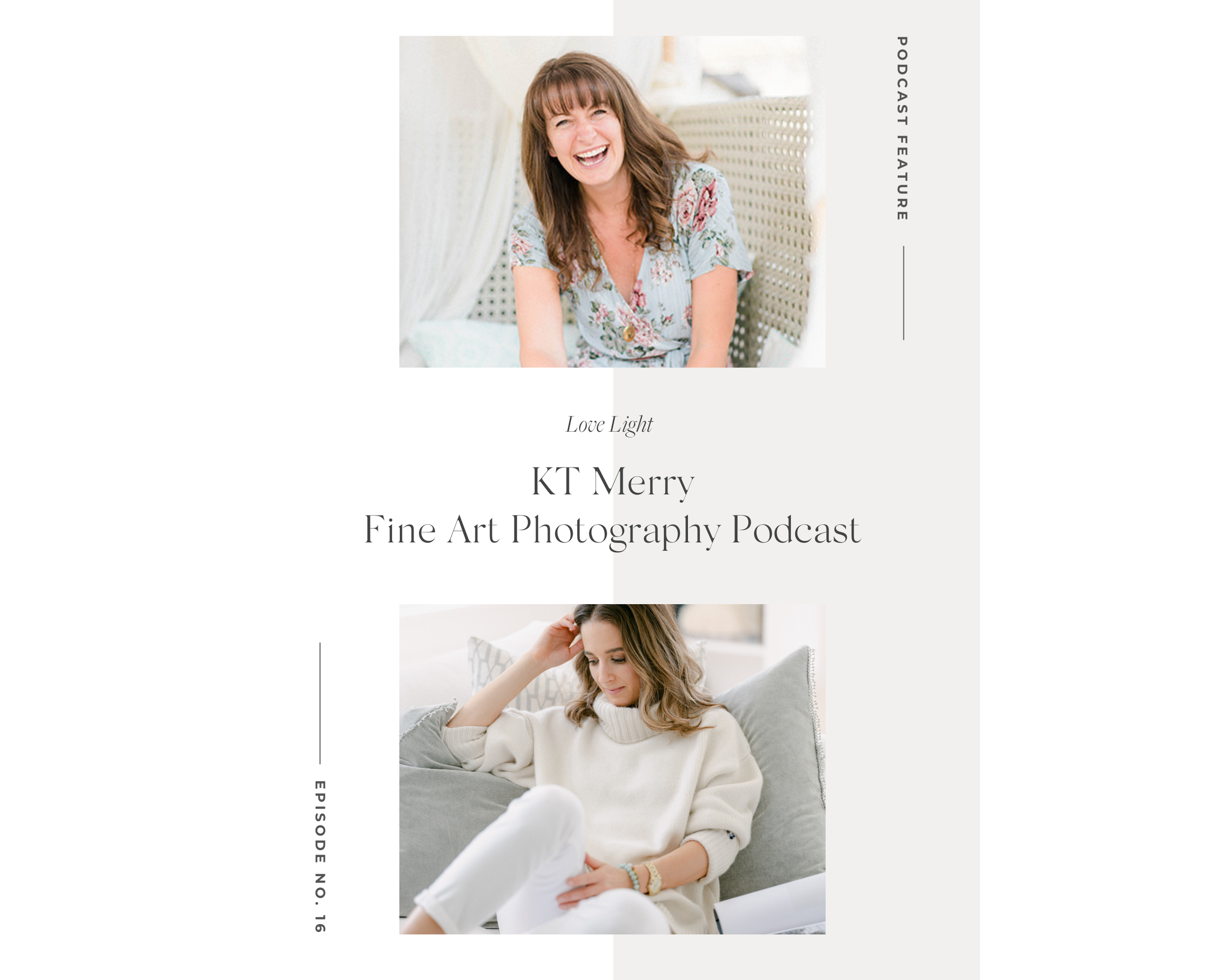 KT Merry talks with Sarah Jane Ethan on The Love Light Fine Art Photography podcast about how to run a photography business that pays; how to say no to the wrong type of clients and yes to the right ones; and the important of building giving into your business.